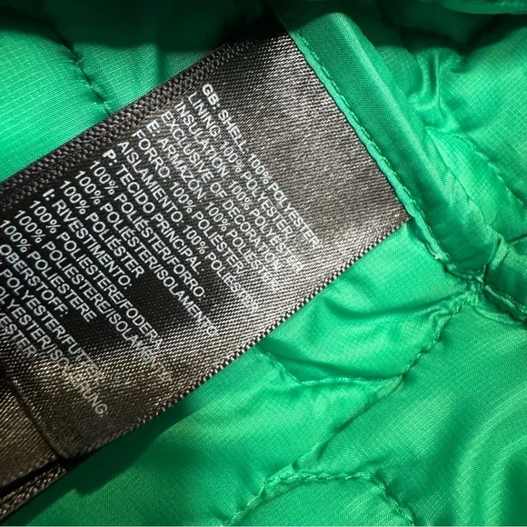 The North Face Jacket Men’s Small Kelly Green ThermoBall Full Zip Quilted Puffer
